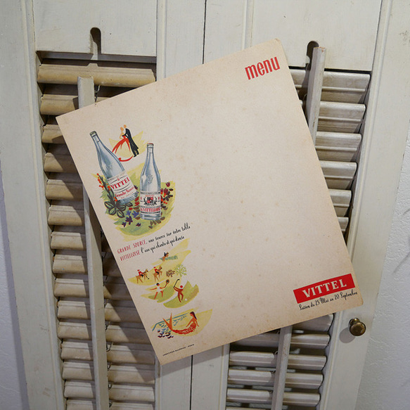 アンティーク　フランスの古いカード　vittel 2枚目の画像