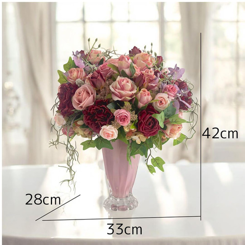 光触媒加工 フラワーアレンジメント｜ローズとグリーンフラワーの