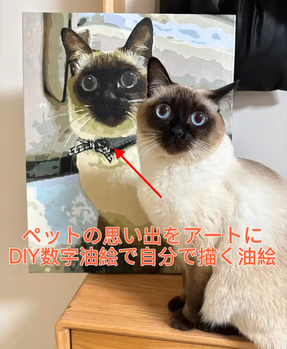 DIYペイントbyナンバー写真カスタムオーダー油絵ペット家族友人写真