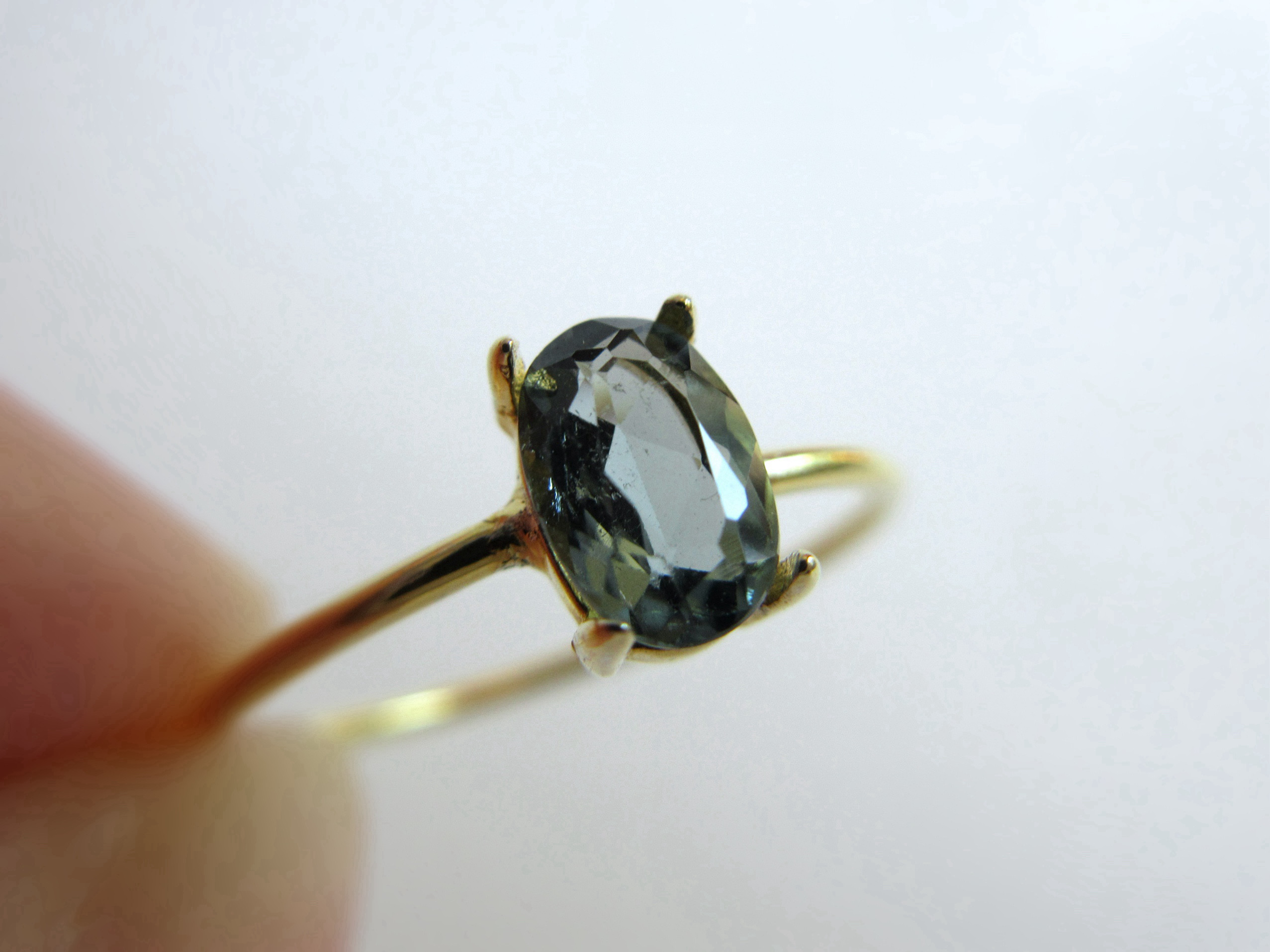 【10月の誕生石】レアカラー6×4mm「ブルートルマリン」リング