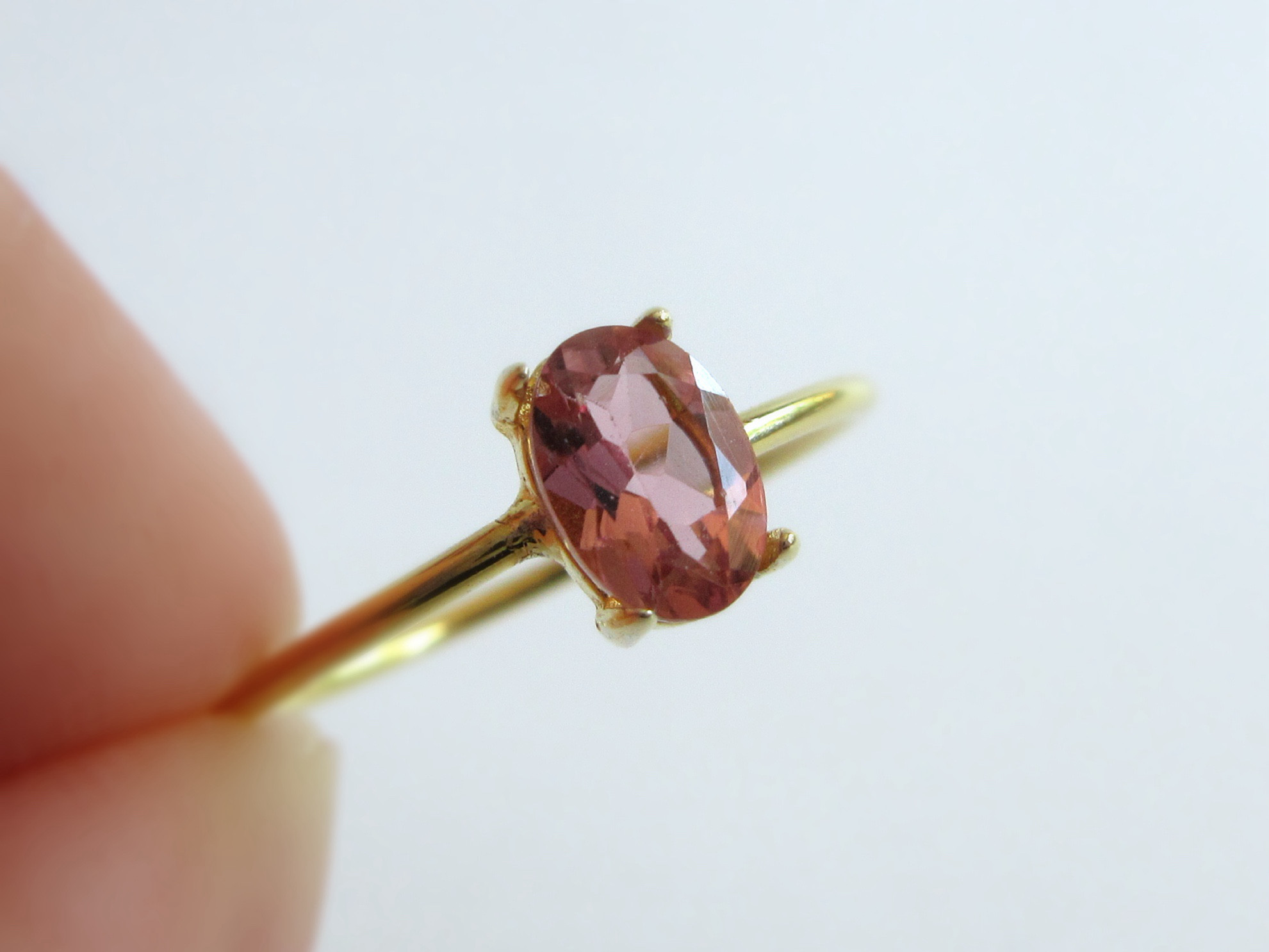 【10月の誕生石】発色美6×4mm「ピンクトルマリン」リング