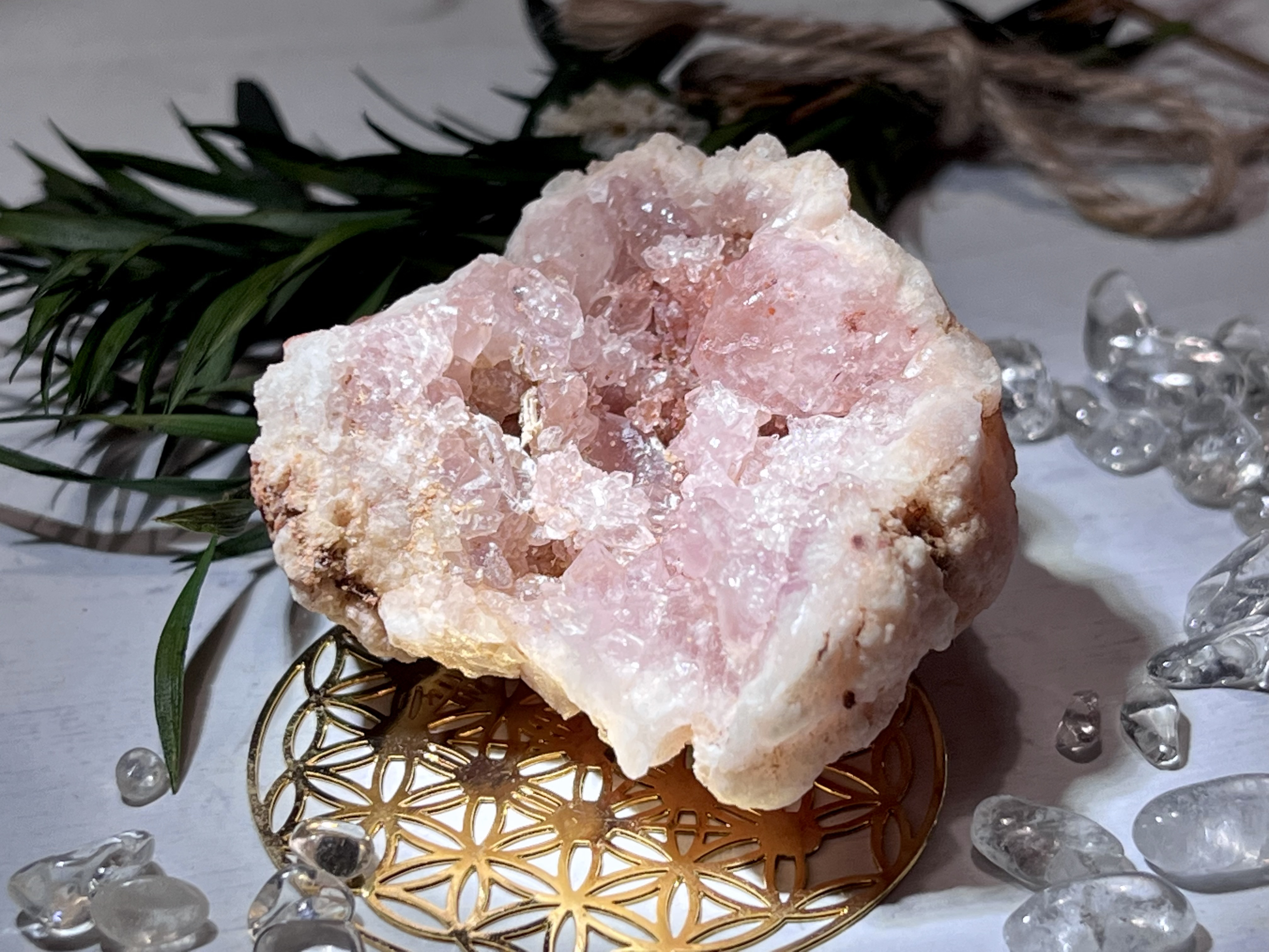 アルゼンチン産　ピンクアメジスト　ラフストーン　原石　クラスター　ジオード