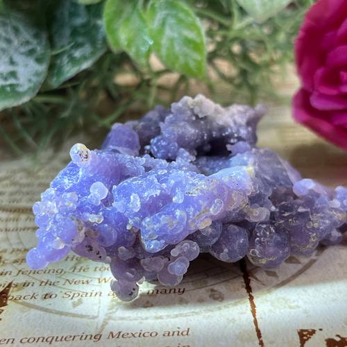 インドネシア産 グレープカルセドニー 原石 ラフストーン その他置物