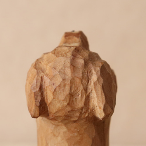 木彫り ミニチュアダックスフンド 木製 置物 インテリア雑貨（木材