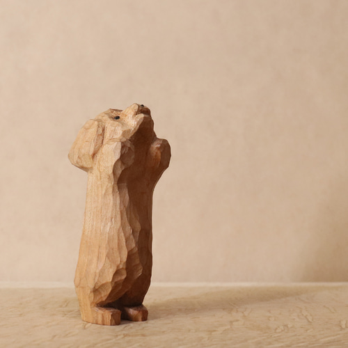 ミニチュアダックスフンド 木工作家 木工細工 木彫り 大きめサイズ