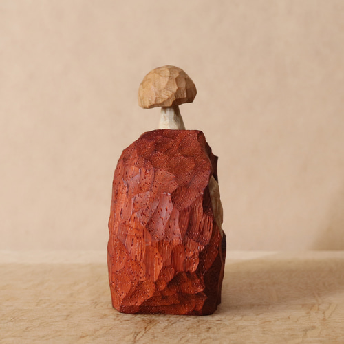 木彫り だるま 達磨さん 木製 置物 オブジェ インテリア雑貨（木材