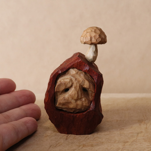 木彫り だるま 達磨さん 木製 置物 オブジェ インテリア雑貨（木材