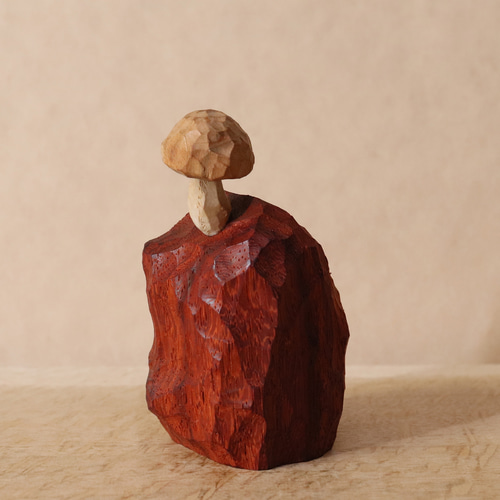 木彫り だるま 達磨さん 木製 置物 オブジェ インテリア雑貨（木材