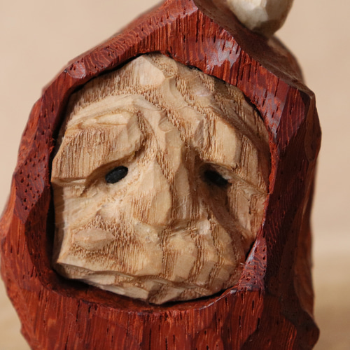 木彫り だるま 達磨さん 木製 置物 オブジェ インテリア雑貨（木材