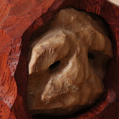 木彫り だるま 達磨さん 木製 置物 オブジェ インテリア雑貨（木材