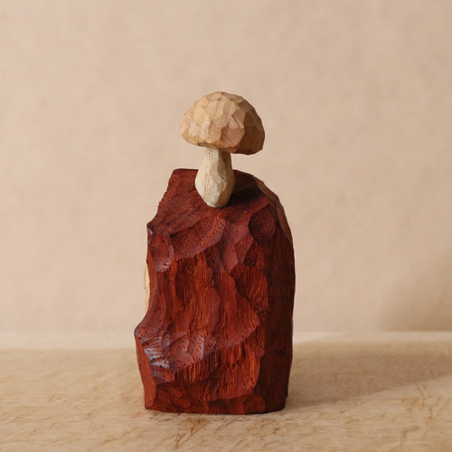 木彫り だるま 達磨さん 木製 置物 オブジェ インテリア雑貨（木材