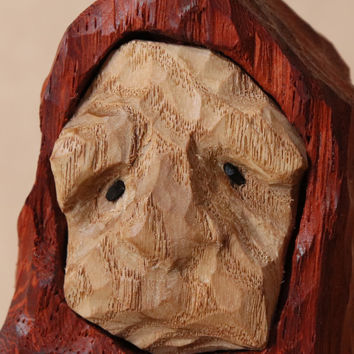 木彫り だるま 達磨さん 木製 置物 オブジェ インテリア雑貨（木材