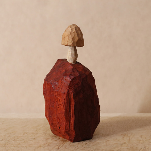 木彫り だるま 達磨さん 木製 置物 オブジェ インテリア雑貨（木材