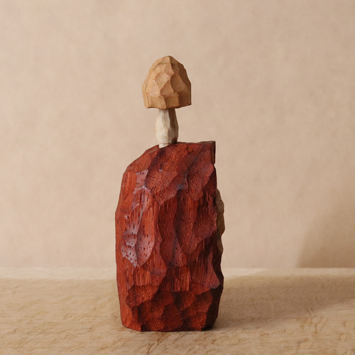 木彫り だるま 達磨さん 木製 置物 オブジェ インテリア雑貨（木材