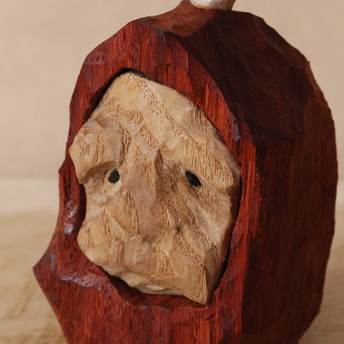 木彫り だるま 達磨さん 木製 置物 オブジェ インテリア雑貨（木材