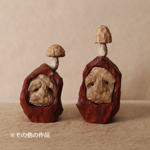 木彫り だるま 達磨さん 木製 置物 オブジェ インテリア雑貨（木材