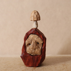 木彫り だるま 達磨さん 木製 置物 オブジェ インテリア雑貨（木材