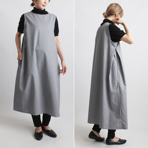 ⁑夏ＳＡＬＥ　１１６ｃｍ丈　ギマ擬麻コットン　脇下タック入ロング ワンピース　サマードレスゆったりF21A 10枚目の画像
