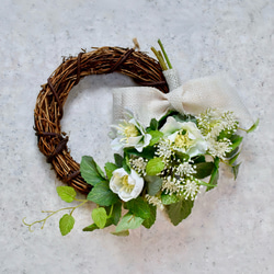 Creema限定】ピンポンマムのお正月水引リース【WHITE】お正月飾り