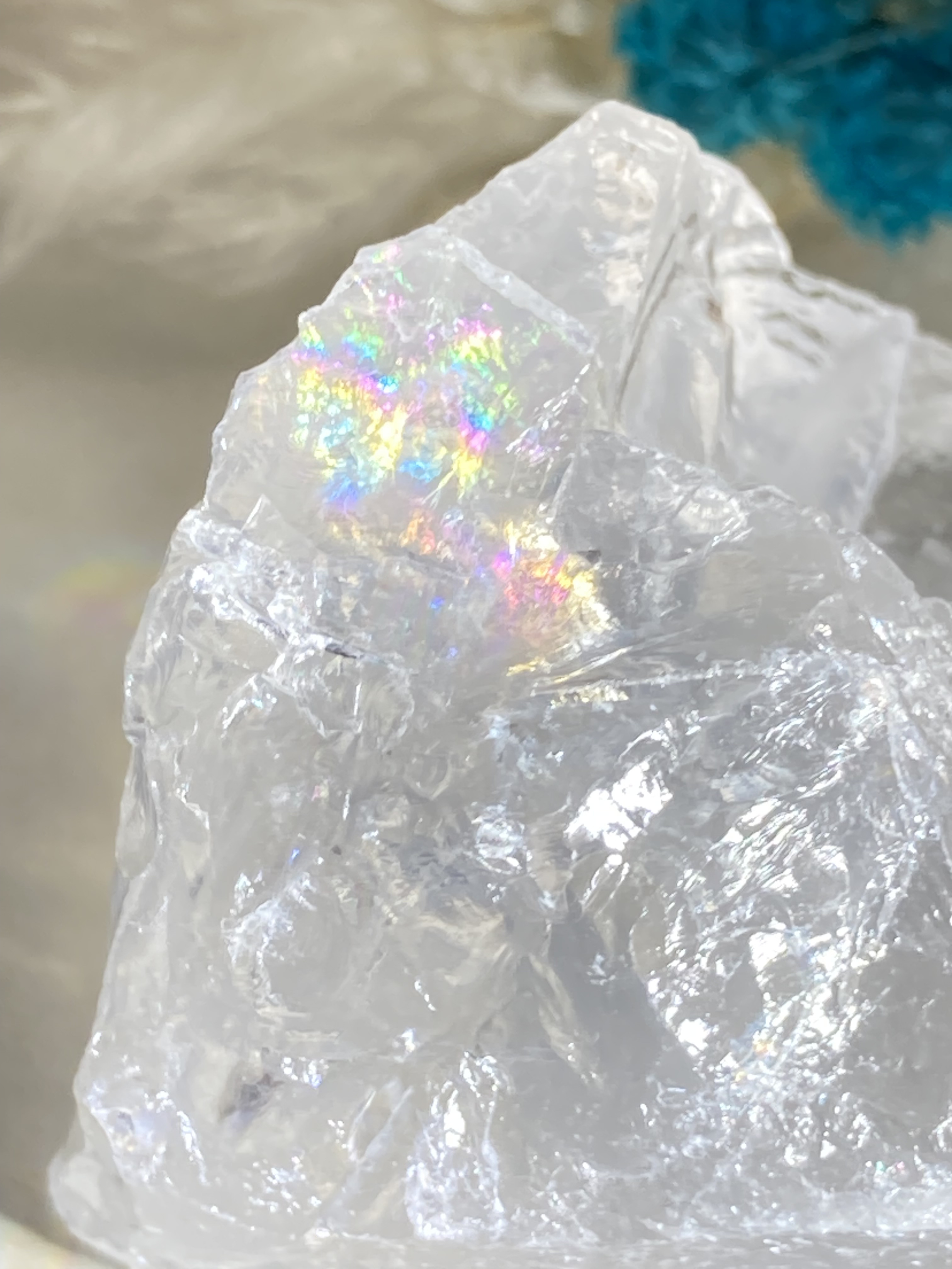 万華鏡✨ レインボー アイスデビル 氷水晶 原石 氷の悪魔 クリスタル
