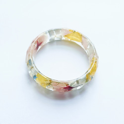 5周記念福袋SALE　〜パステルフラワーアクセサリー3点セット〜　菜の花 紫陽花　桜　クリア　レジン　花　アクリル　雫 3枚目の画像