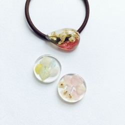 5周記念福袋SALE　〜パステルフラワーアクセサリー3点セット〜　菜の花 紫陽花　桜　クリア　レジン　花　アクリル　雫 5枚目の画像