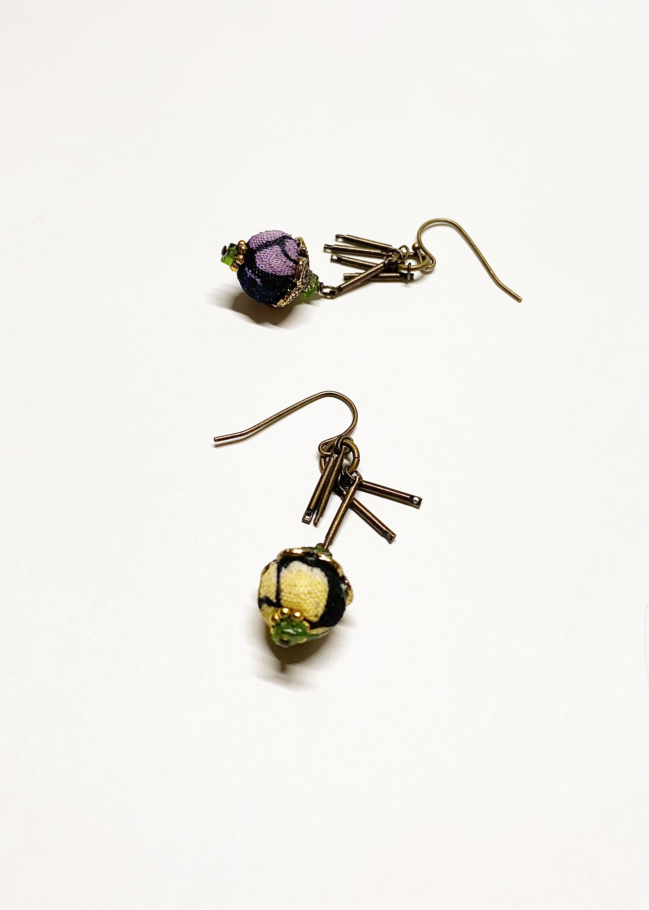 ヴィンテージ着物シャラシャラピアス