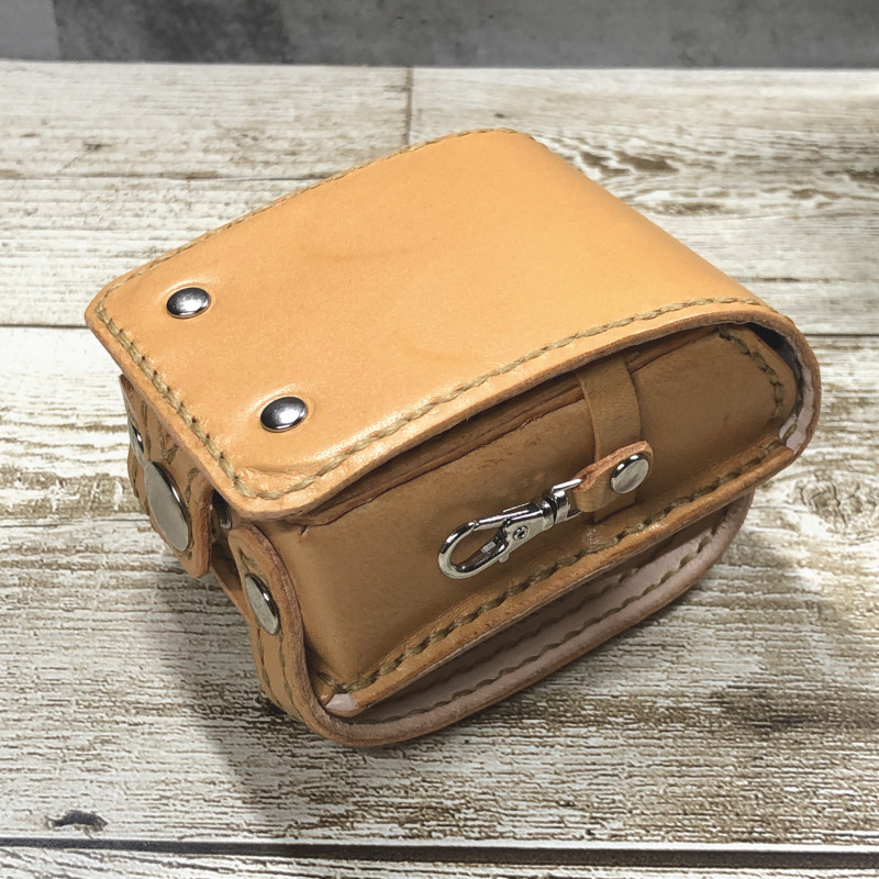 本革製ミニランドセルのバッグチャーム　　　アプリコット色