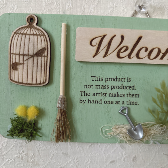 Welcomeプレート　壁掛け 3枚目の画像