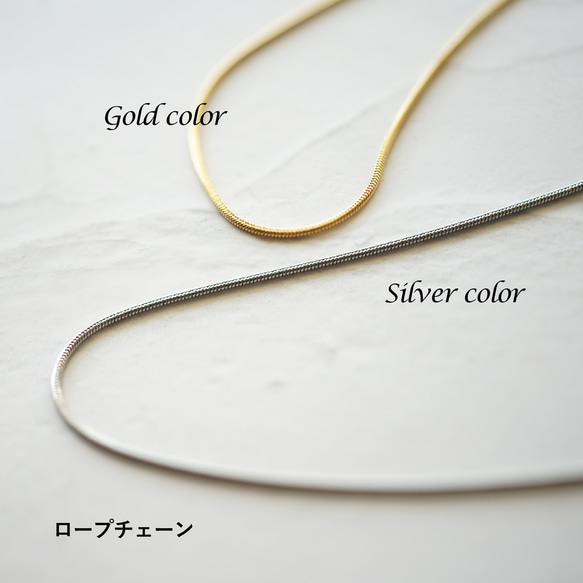 60cmスライド★サージカルステンレスネックレス　～ボックスチェーン/ロープチェーン/あずきチェーン 9枚目の画像