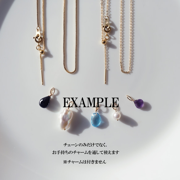 60cmスライド★サージカルステンレスネックレス　～ボックスチェーン/ロープチェーン/あずきチェーン 14枚目の画像