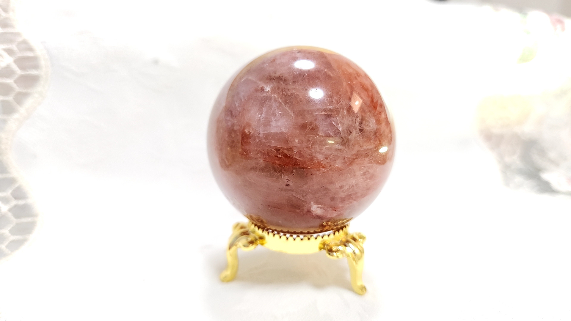 ファイヤークォーツ◇レピドクロサイト イン クォーツ◇原動力◇スフィア◇丸玉◇天然石◇