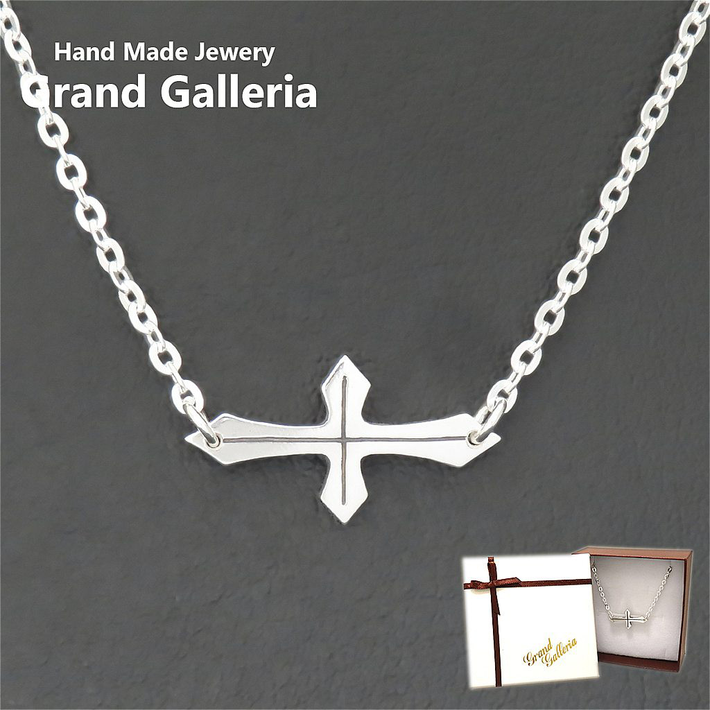 クロスネックレス シルバー925 【刻印無料】 十字架 クロス ネックレス ペンダント シルバーアクセサリー メンズ