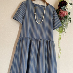 Summerストライプ切替ワンピース 3枚目の画像