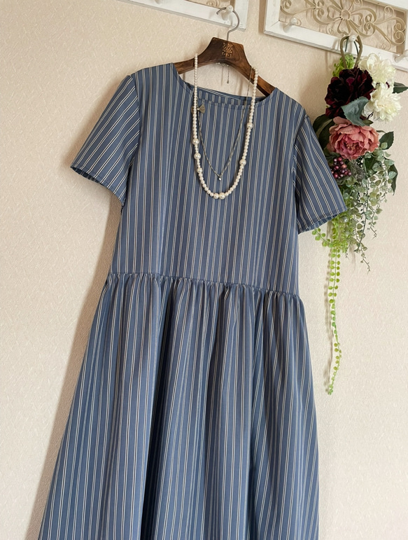 Summerストライプ切替ワンピース 3枚目の画像