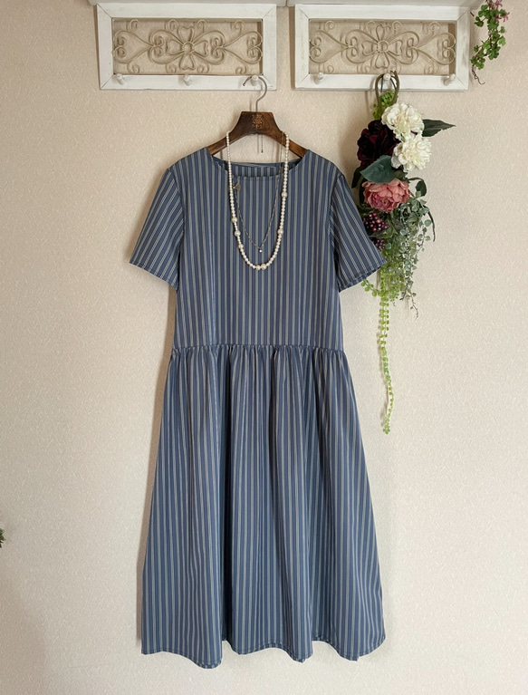 Summerストライプ切替ワンピース 2枚目の画像