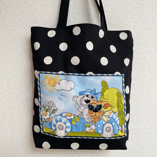 ロラライハリス トートバッグ ドッグドライブ＊B トートバッグ