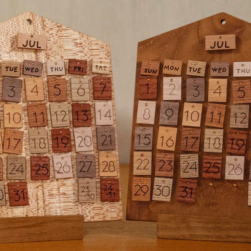 マニー　木製カレンダーなど 万年カレンダー 木製 カレンダー ウッドカレンダー 卓上カレンダー