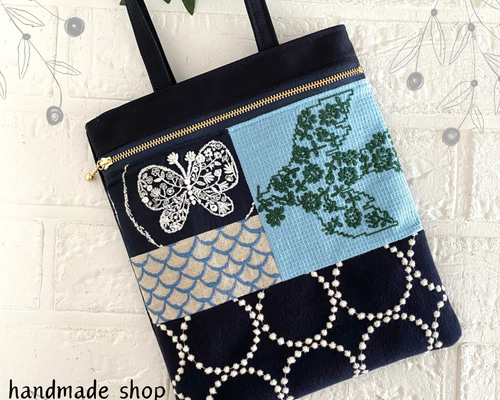 ミナペルホネン パッチワーク バッグ minaperhonen エコバッグ・サブ