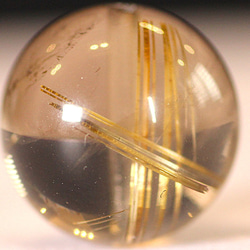 透明感抜群X金針が綺麗なスモーキールチル！12ミリ【GHTU6・3g】一点物 ハンドメイド 交換用ゴム＆巾着付　京海堂 5枚目の画像