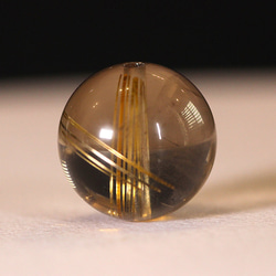 透明感抜群X金針が綺麗なスモーキールチル！12ミリ【GHTU6・3g】一点物 ハンドメイド 交換用ゴム＆巾着付　京海堂 4枚目の画像