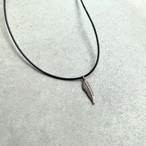 ☆オールシルバー☆フェザー鹿皮紐ネックレス ☆オールシルバー☆フェザー鹿皮紐ネックレス ネックレス