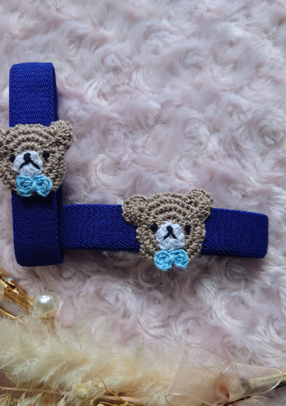 【送料無料】おめかしくまちゃん　ランチベルト（縦バージョン） 6枚目の画像