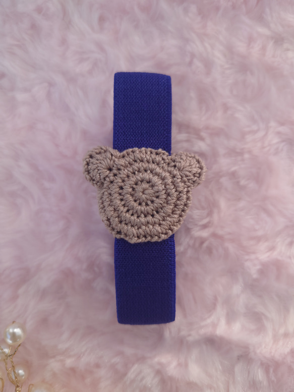 【送料無料】おめかしくまちゃん　ランチベルト（縦バージョン） 2枚目の画像