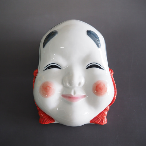 瀬戸焼 お面 天狗/狐/おかめ/ひょっとこ 壁掛け用 その他インテリア