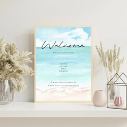 ウェルカムボード Welcome Kanbe KU-KANproject ☆ウェルカムボードが夏仕様に！ | 株式会社 空間工房の