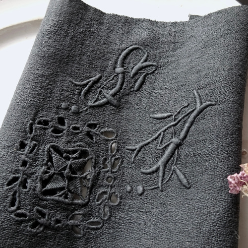 1900年代 フランス 刺繍 立体 モノグラム イニシャル 服飾 衣装