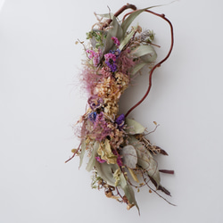 ピンクの小花のスワッグ ドライフラワー petite riviere 通販 8289133