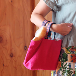 【限量】Kogin刺繡棉麻麵包袋【午餐袋☺︎刺繡】副袋⌘訂製⌘ 第15張的照片