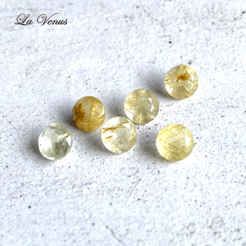 ✴︎つけっぱなしOK✴︎ 天然 大粒6mm ゴールドルチルクォーツ ピアス